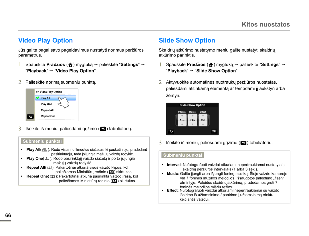 Samsung HMX-Q10BP/EDC manual 6OLGH6KRZ2SWLRQ, Sdudphwuxv, ³3OD\EDFN p³9LGHR3OD\2SWLRQ´ 