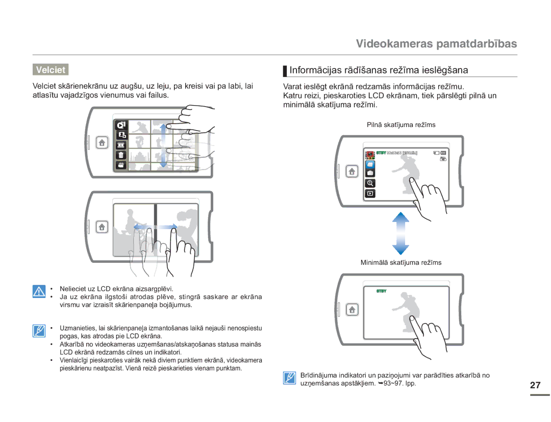 Samsung HMX-Q10BP/EDC manual QIRUPƗFLMDVUƗGƯãDQDVUHåƯPDLHVOƝJãDQD, 0LQLPƗOƗVNDWƯMXPDUHåƯPV 