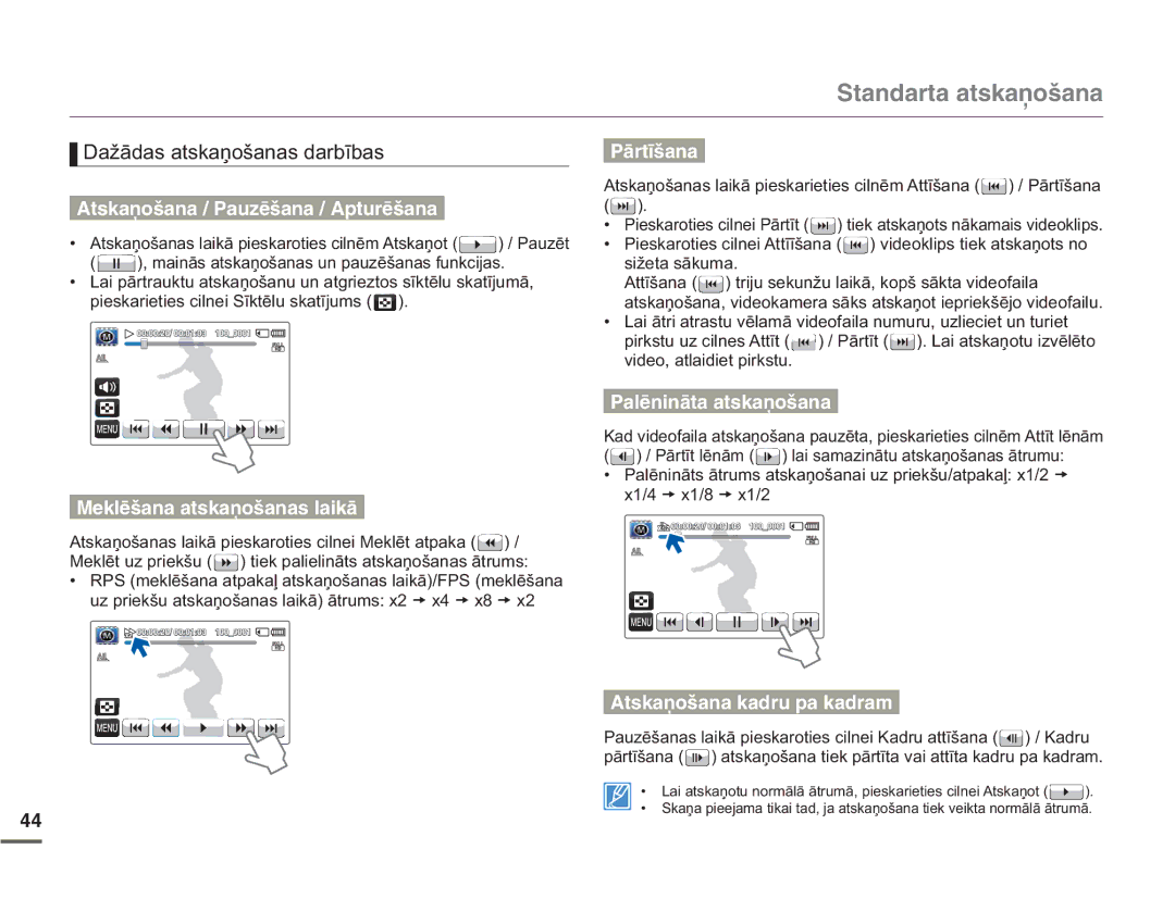 Samsung HMX-Q10BP/EDC manual DåƗGDVDWVNDƼRãDQDVGDUEƯEDV, GMNôīCPCCVUMCĕQīCPCUNCKMÞ, 2CNôPKPÞVCCVUMCĕQīCPC 