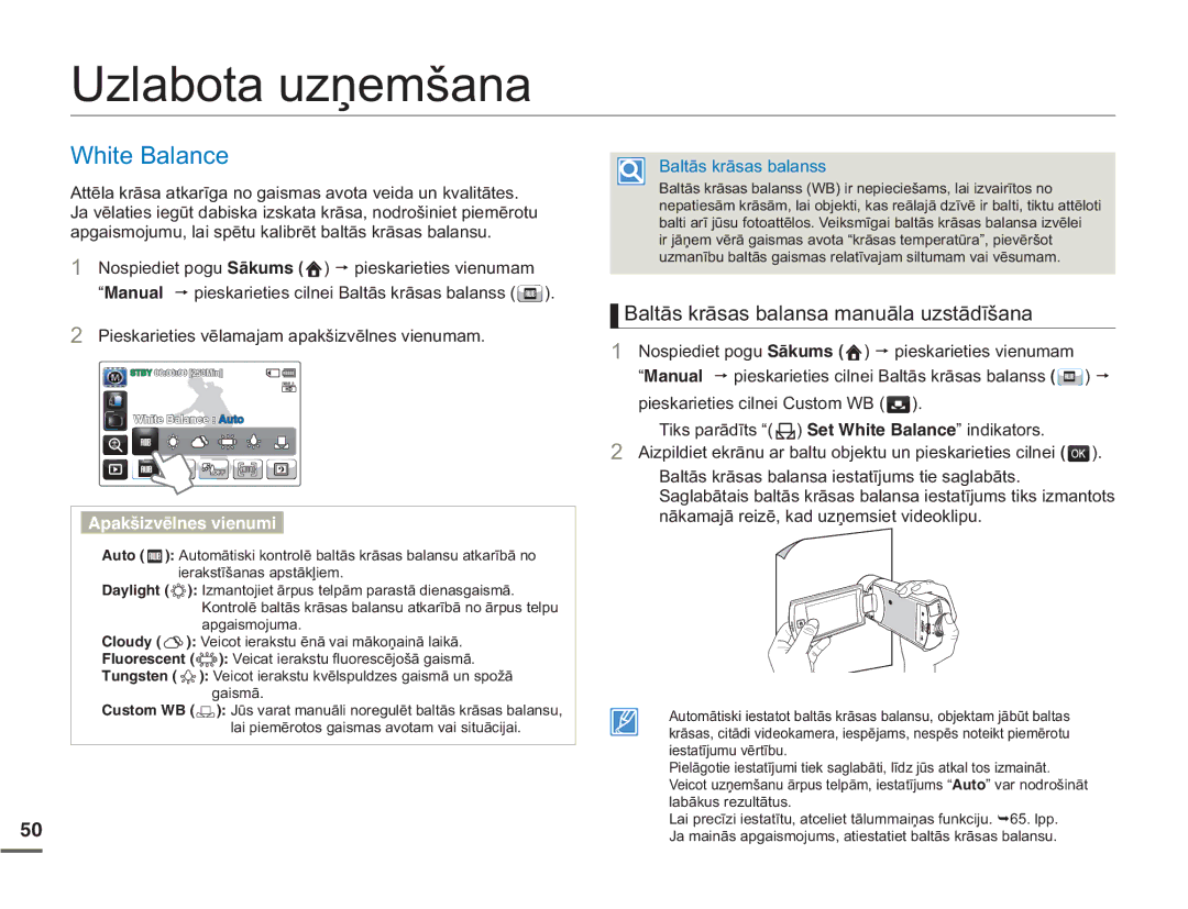 Samsung HMX-Q10BP/EDC manual 8ODERWDXƼHPãDQD, Klwh%Dodqfh, DOWƗVNUƗVDVEDODQVDPDQXƗODXVWƗGƯãDQD 