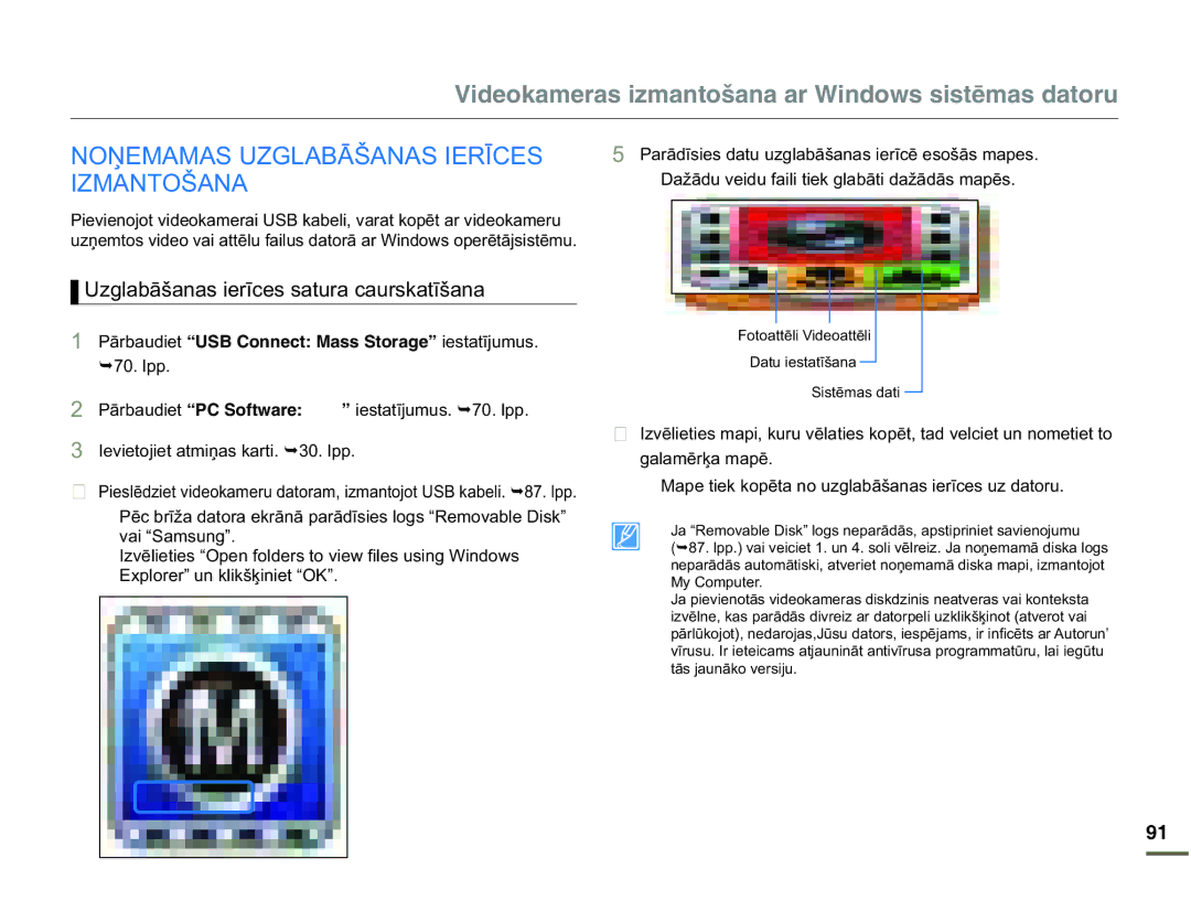 Samsung HMX-Q10BP/EDC manual 8JODEƗãDQDVLHUƯFHVVDWXUDFDXUVNDWƯãDQD, ¬Oss, HylhwrmlhwDwplƽdvNduwl¬Oss 