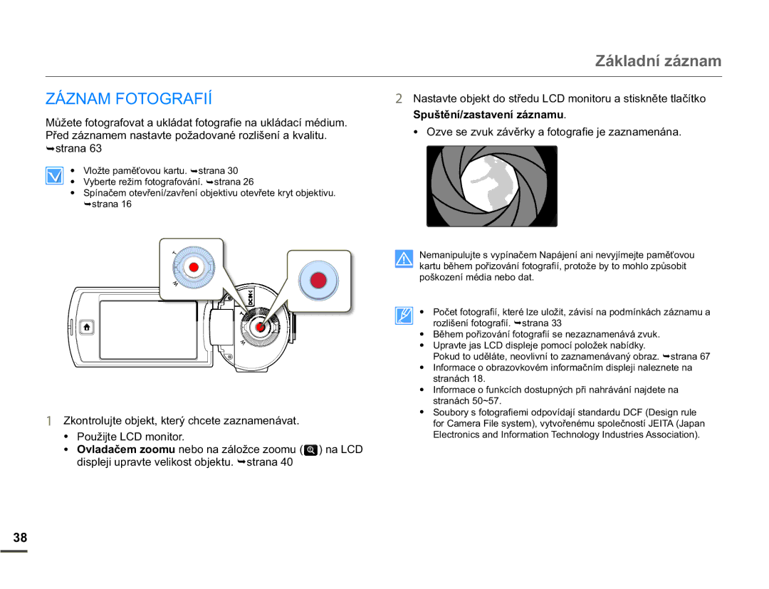 Samsung HMX-Q10TP/EDC manual =È=1$0272*5$,Ë, 6SXãWČQtDVWDYHQtiQDPX, ČKHPSRĜLRYiQtIRWRJUDILtVHQHDQDPHQiYiYXN 