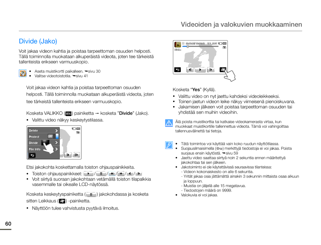 Samsung HMX-Q10TP/EDC, HMX-Q10PP/EDC, HMX-Q10BP/EDC manual Divide Jako 