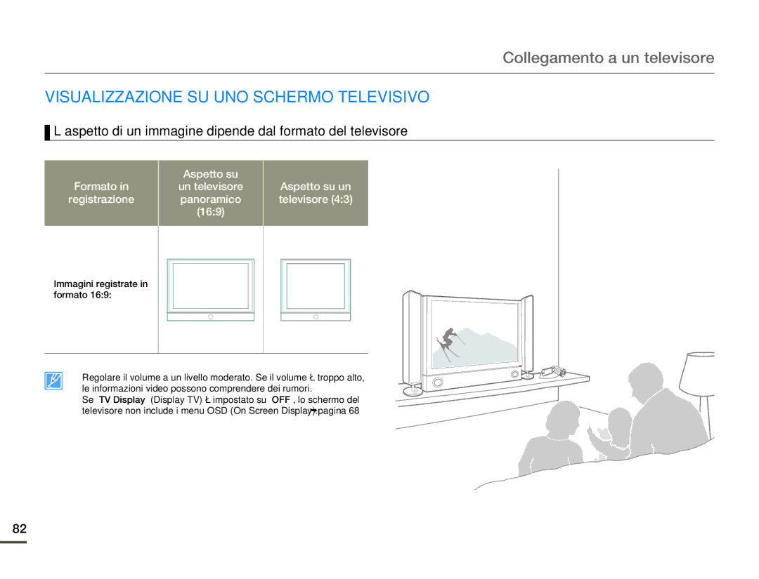 Samsung HMX-Q100BP/EDC, HMX-Q10TP/EDC, HMX-Q10UP/EDC, HMX-Q10BP/MEA, HMX-Q10BP/EDC Visualizzazione SU UNO Schermo Televisivo 