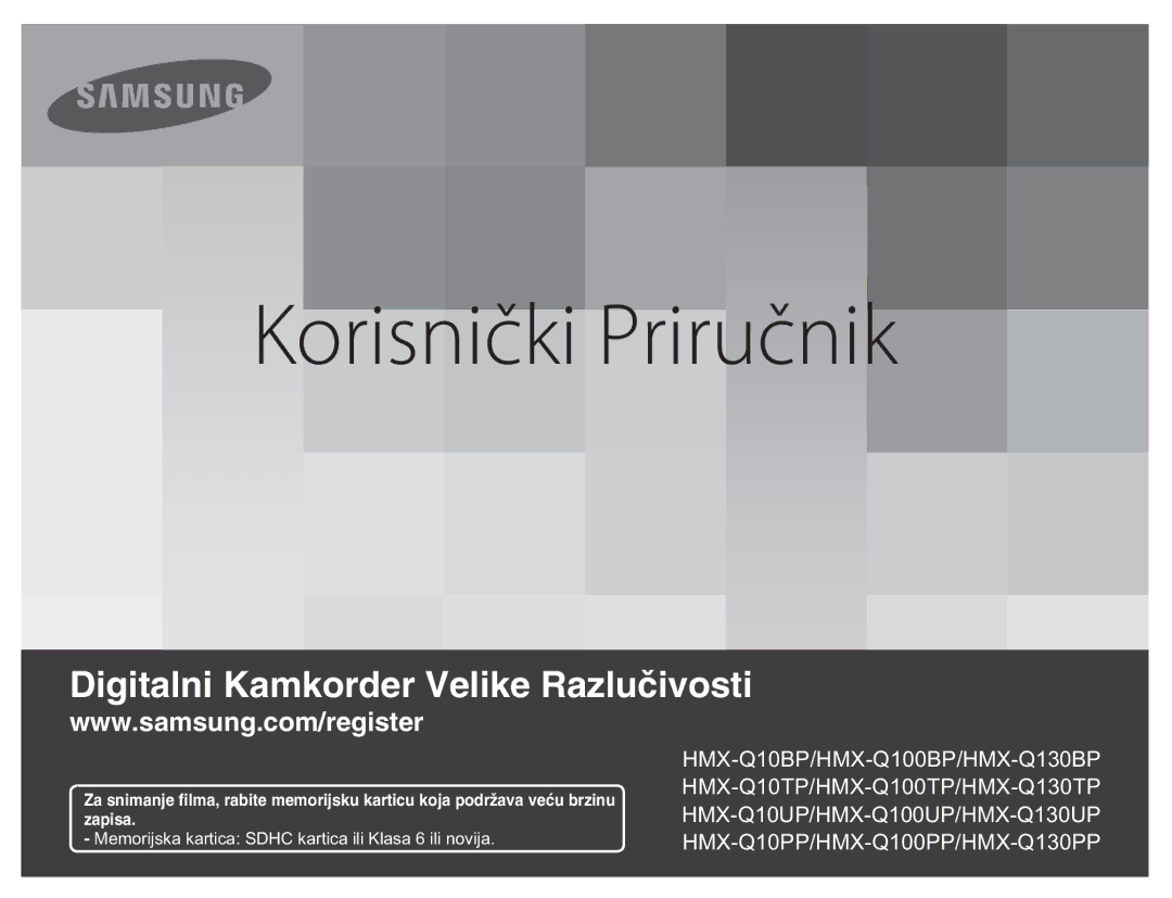 Samsung HMX-Q10BP/EDC, HMX-Q10UP/EDC manual Korisnički Priručnik 