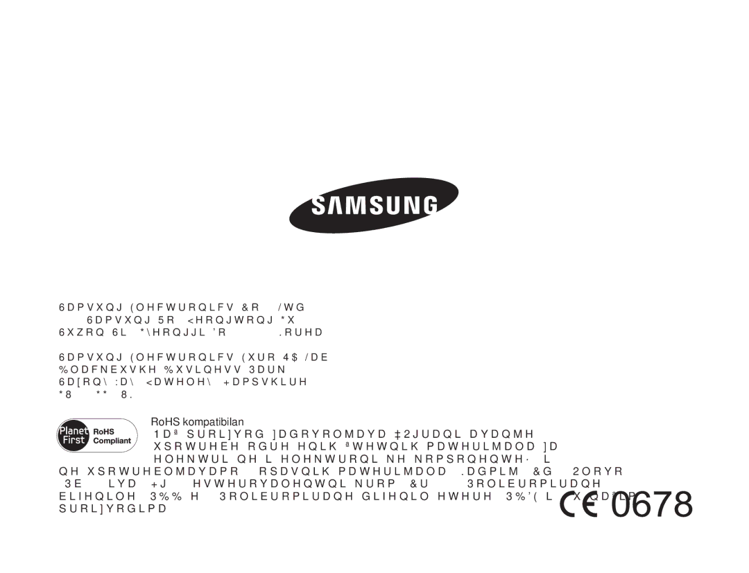 Samsung HMX-Q10BP/EDC, HMX-Q10UP/EDC manual RoHS kompatibilan 