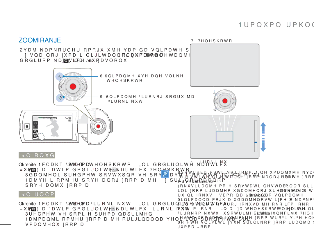 Samsung HMX-Q10UP/EDC manual =Xp, 1DMYHüLRPMHUSRYHüDQRJRRPDMHSULQRUPDOQRP, SRYHüDQMXRRPD, VpdqmhqxRrpD 