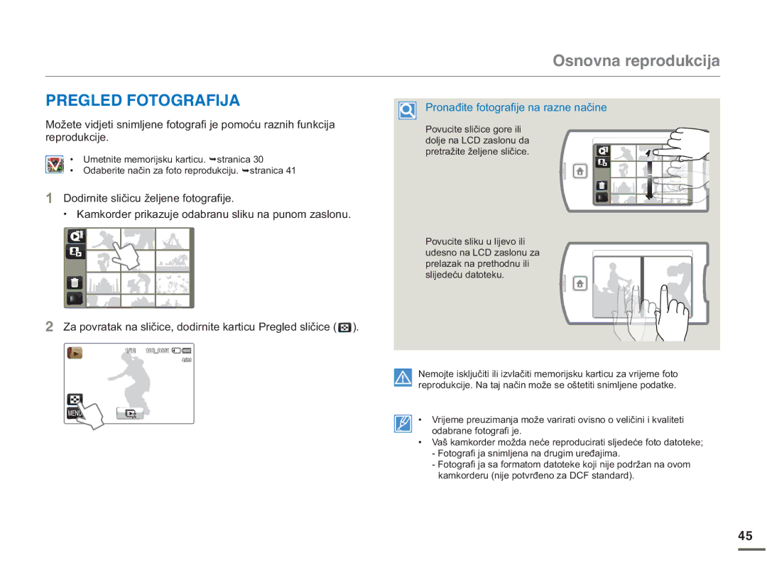 Samsung HMX-Q10BP/EDC manual 24.&1614#+,#, Uhsurgxnflmh, RGLUQLWHVOLþLFXåHOMHQHIRWRJUDILMH, RgdeudqhIrwrjudilMh 