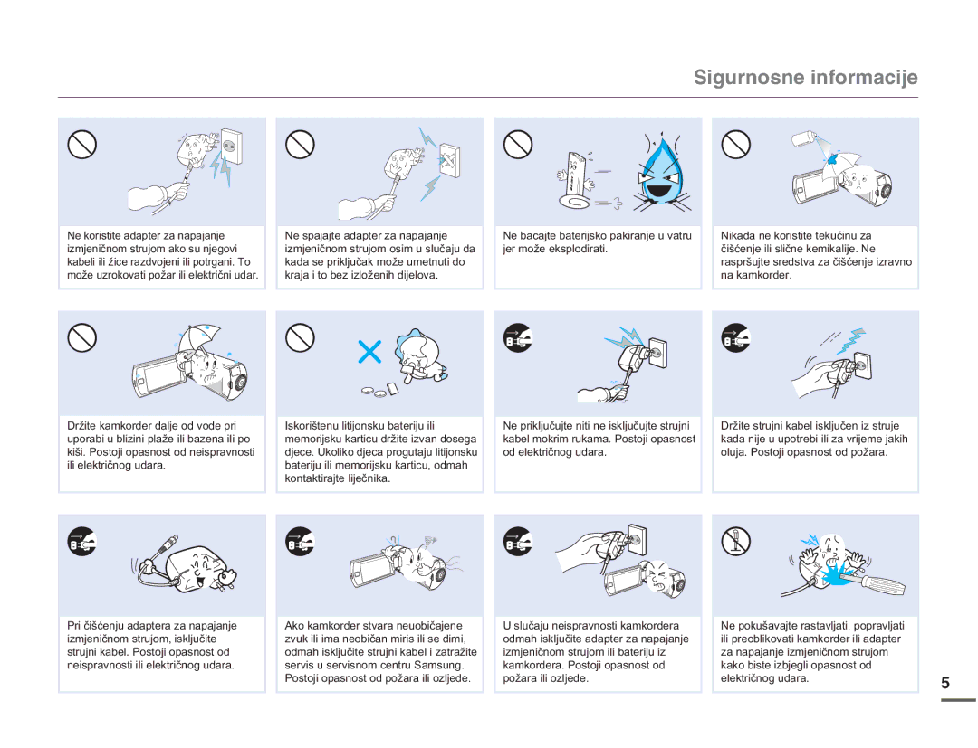 Samsung HMX-Q10BP/EDC manual MHUPRåHHNVSORGLUDWL, QdNdpnrughu, RGHOHNWULþQRJXGDUD, NRQWDNWLUDMWHOLMHþQLND 