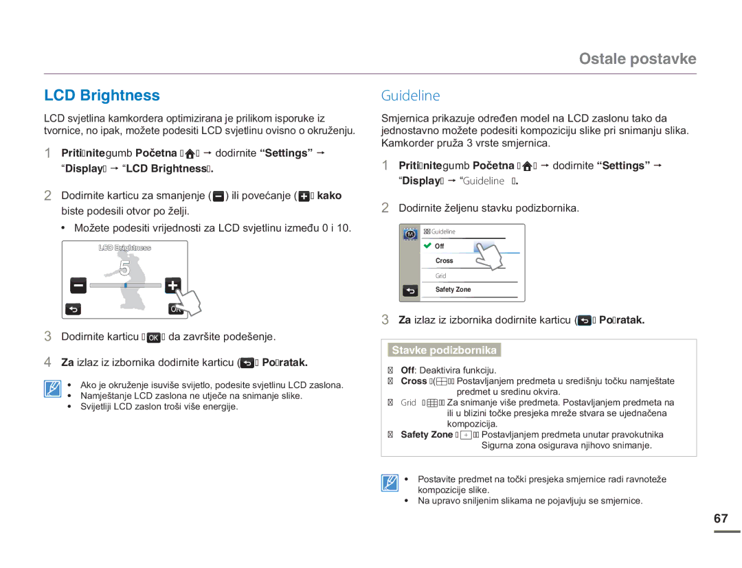 Samsung HMX-Q10BP/EDC, HMX-Q10UP/EDC manual $Tkijvpguu, RGLUQLWHNDUWLFX GDDYUãLWHSRGHãHQMH, ³&KURNC p³Guideline 