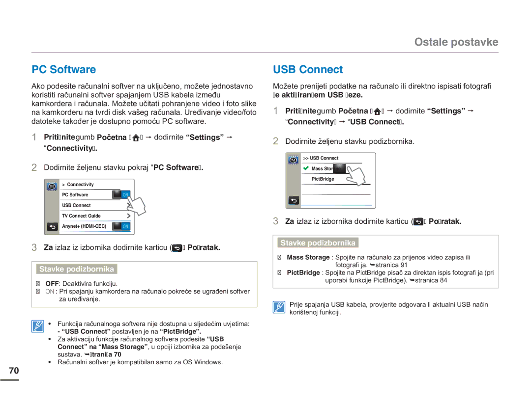 Samsung HMX-Q10UP/EDC, HMX-Q10BP/EDC 75$%QPPGEV, RGLUQLWHåHOMHQXVWDYNXSRNUDM³2%5QHVYCTG, NRULãWHQRMIXQNFLML 