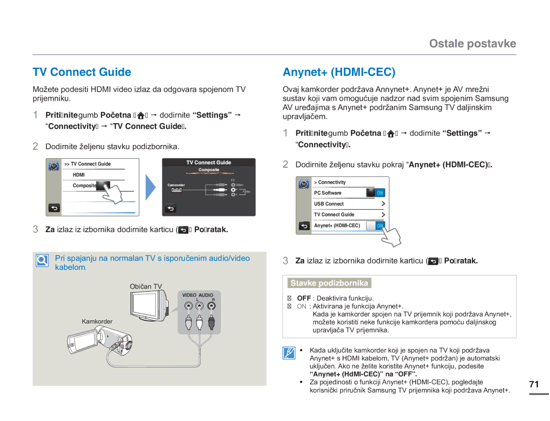 Samsung HMX-Q10BP/EDC, HMX-Q10UP/EDC manual 2ELþDQ79, RGLUQLWHåHOMHQXVWDYNXSRNUDM³#PPGV *&/+%%, Dpnrughu 