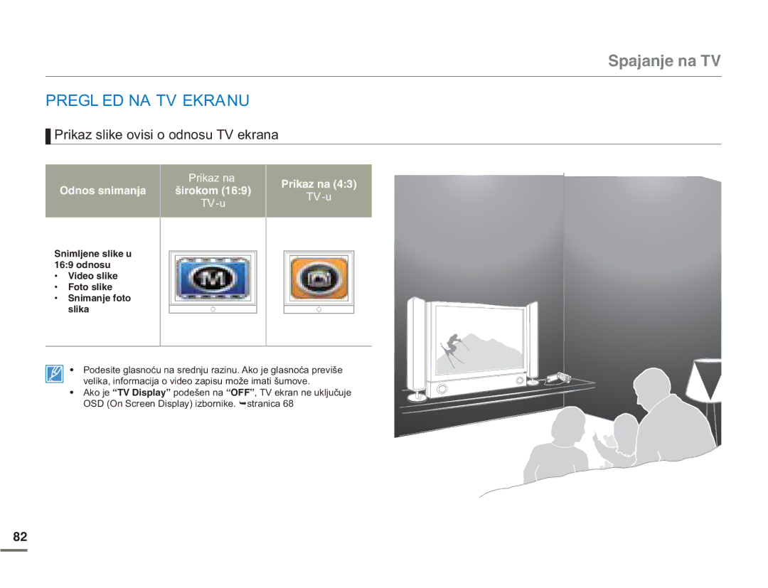 Samsung HMX-Q10UP/EDC, HMX-Q10BP/EDC manual 5RCLCPLGPC68, Pregled NA TV Ekranu, 3ULNDVOLNHRYLVLRRGQRVX79HNUDQD 