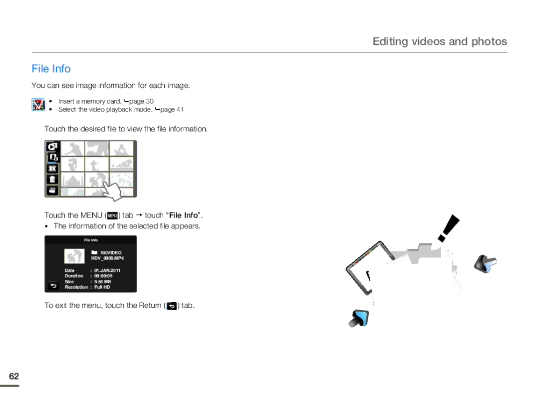 Samsung HMX-Q10BP, HMX-Q130BP, HMX-Q100UP, HMX-Q11BP, HMX-Q11TP, HMX-Q100BP user manual File Info 