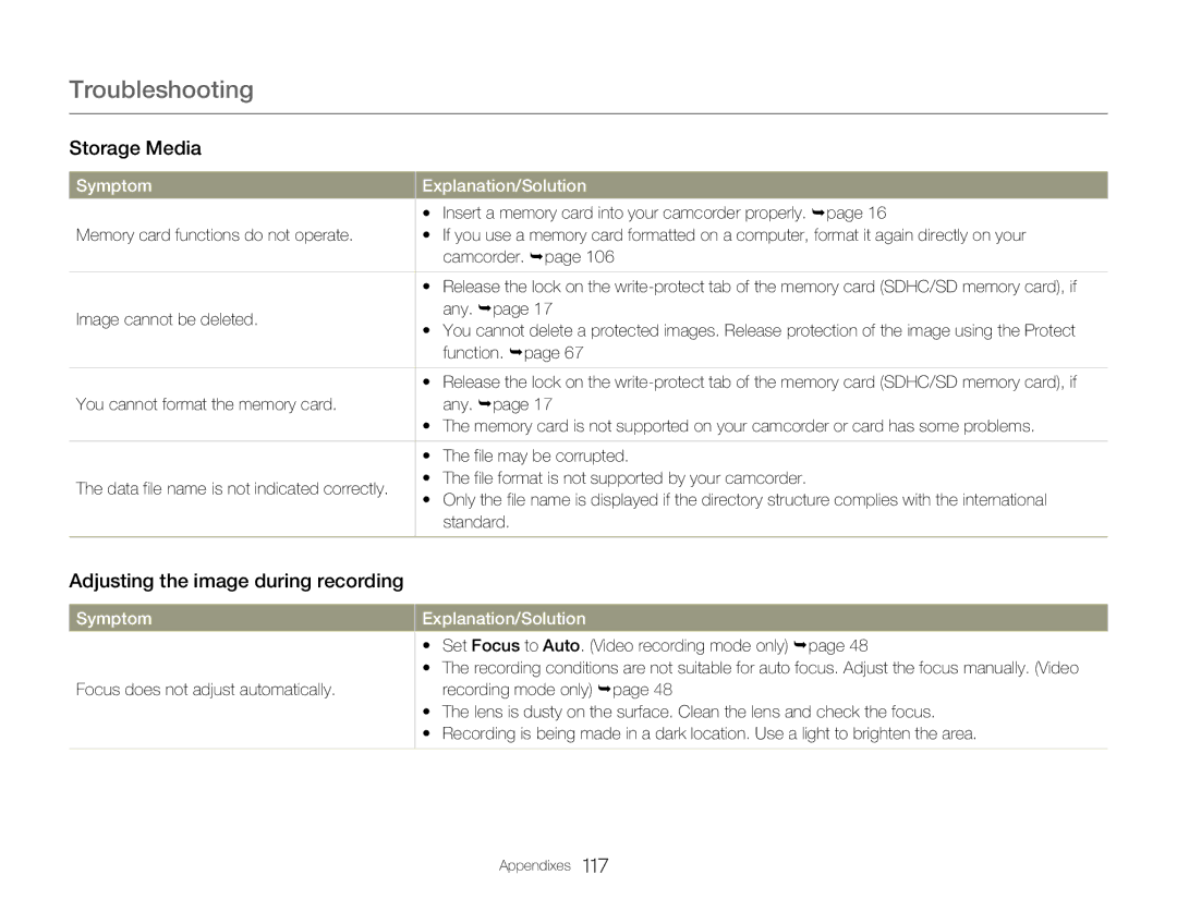 Samsung HMX-QF22BP/XER, HMX-Q200BP/EDC, HMX-QF20BP/EDC, HMX-Q20TP/EDC, HMX-Q20BP/EDC Adjusting the image during recording 