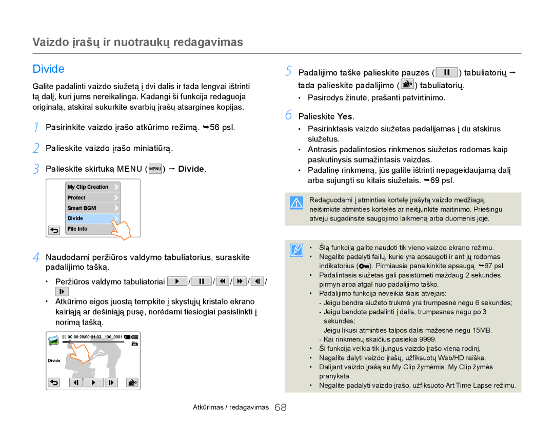 Samsung HMX-Q20BP/EDC manual Divide 