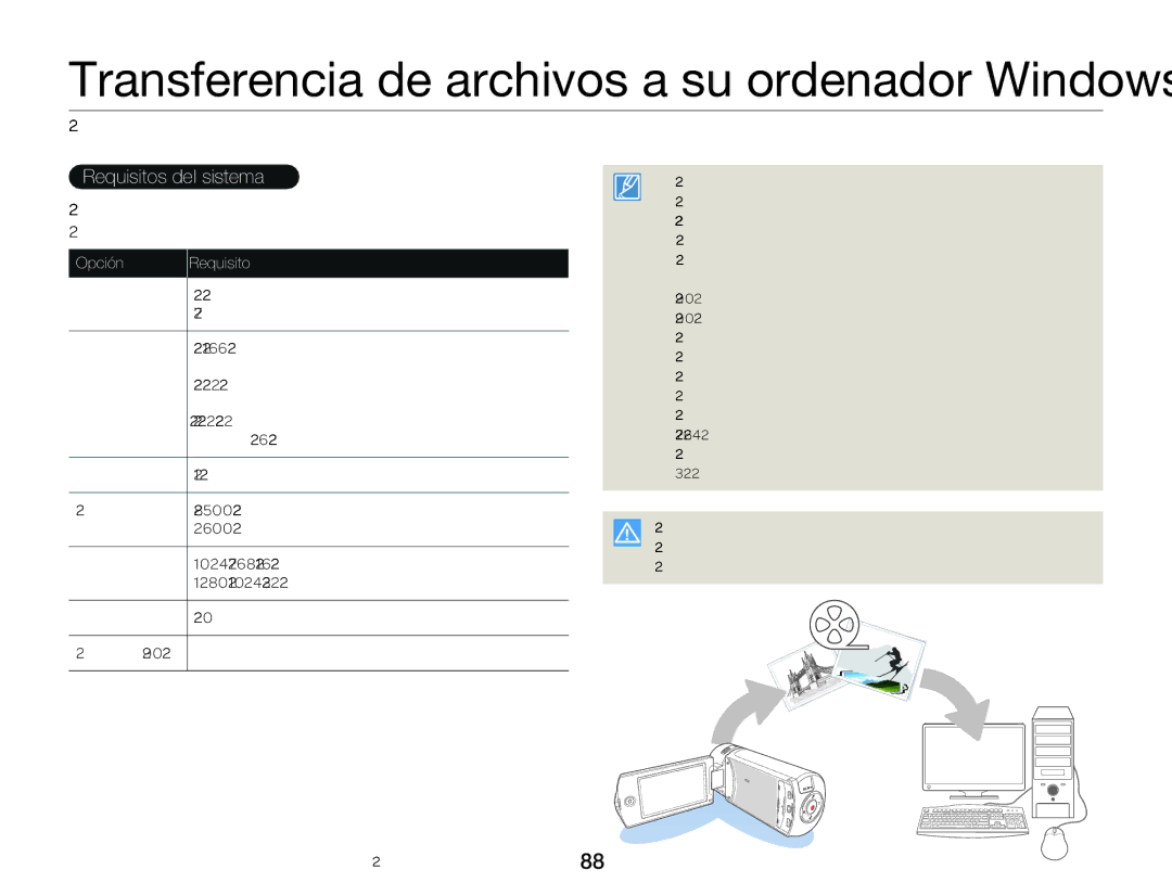 Samsung HMX-QF20BP/EDC, HMX-Q20BP/EDC manual Requisitos del sistema 