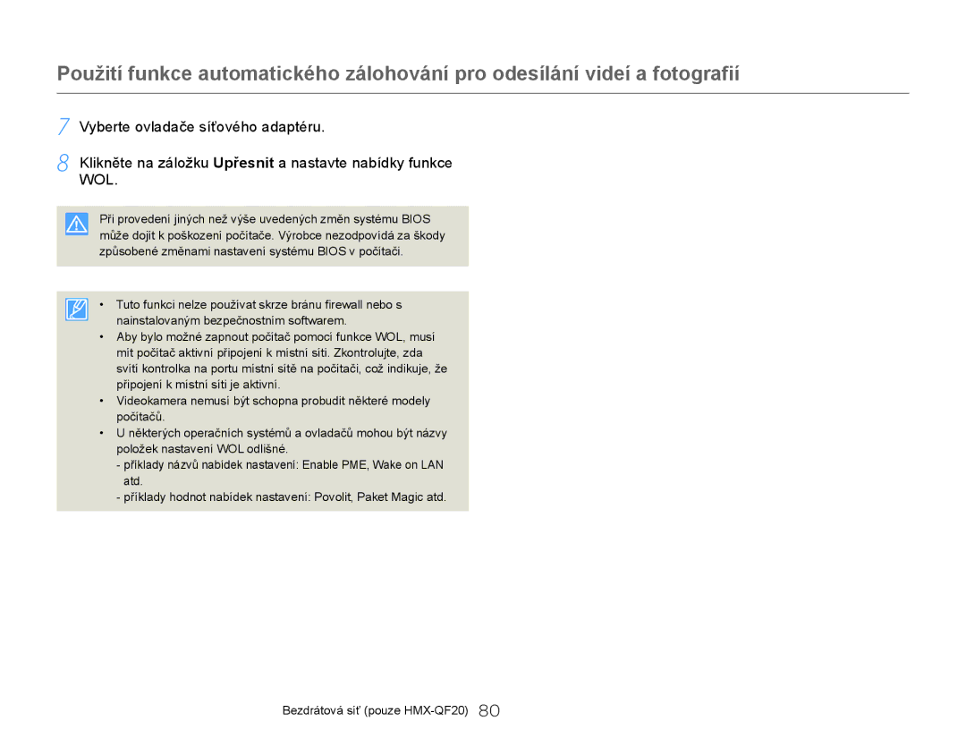 Samsung HMX-QF20BP/EDC, HMX-Q20BP/EDC manual 