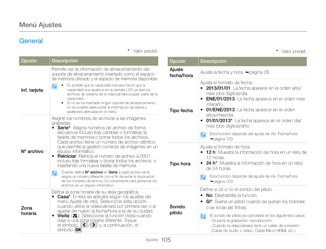 Samsung HMX-QF30WP/EDC, HMX-QF30BP/EDC, HMX-QF30BP/XIL, HMX-QF30WP/XIL manual General 