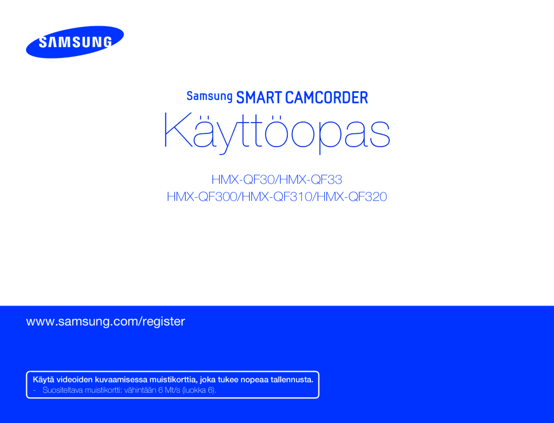 Samsung HMX-QF30WP/EDC, HMX-QF30BP/EDC manual Käyttöopas 