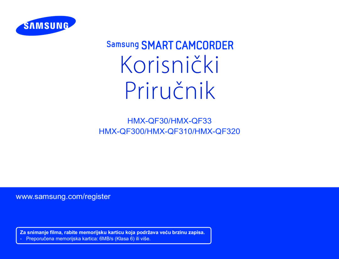 Samsung HMX-QF30BP/EDC manual Orisnički Priručnik 