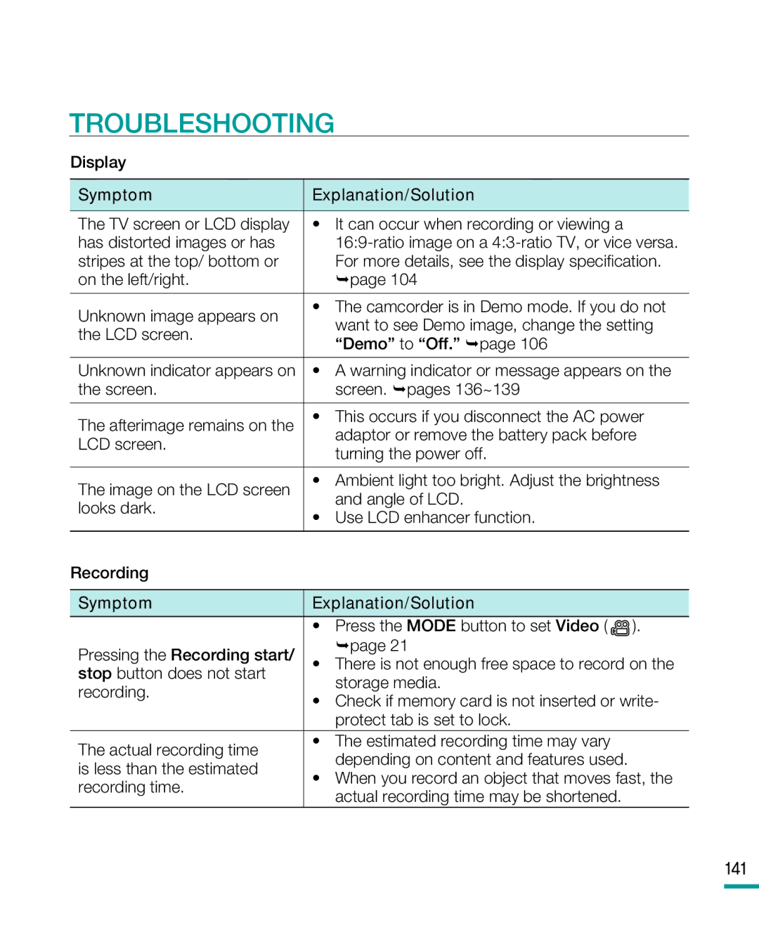 Samsung HMX-R10 user manual Display, Press the Mode button to set Video 