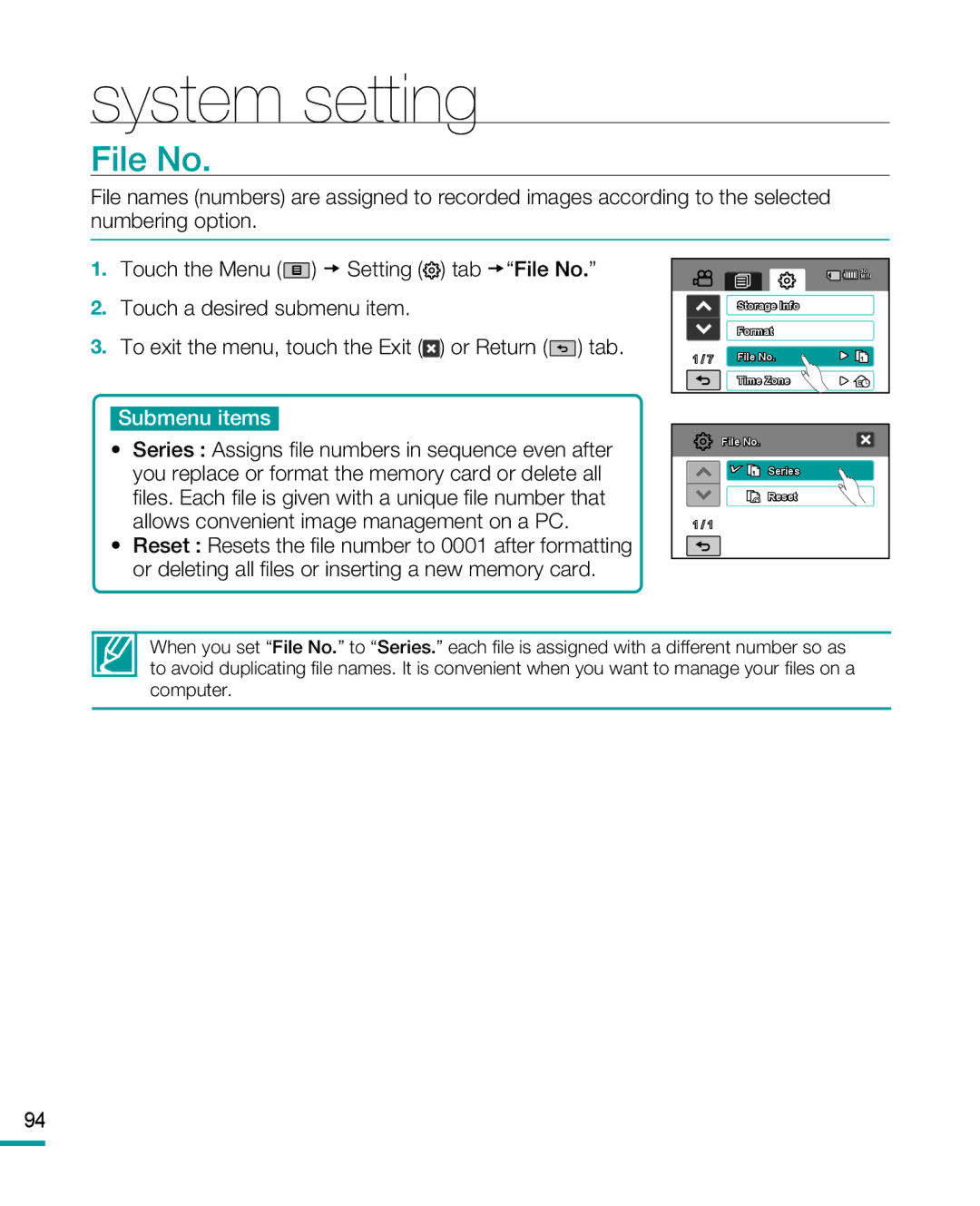 Samsung HMX-R10 user manual File No 