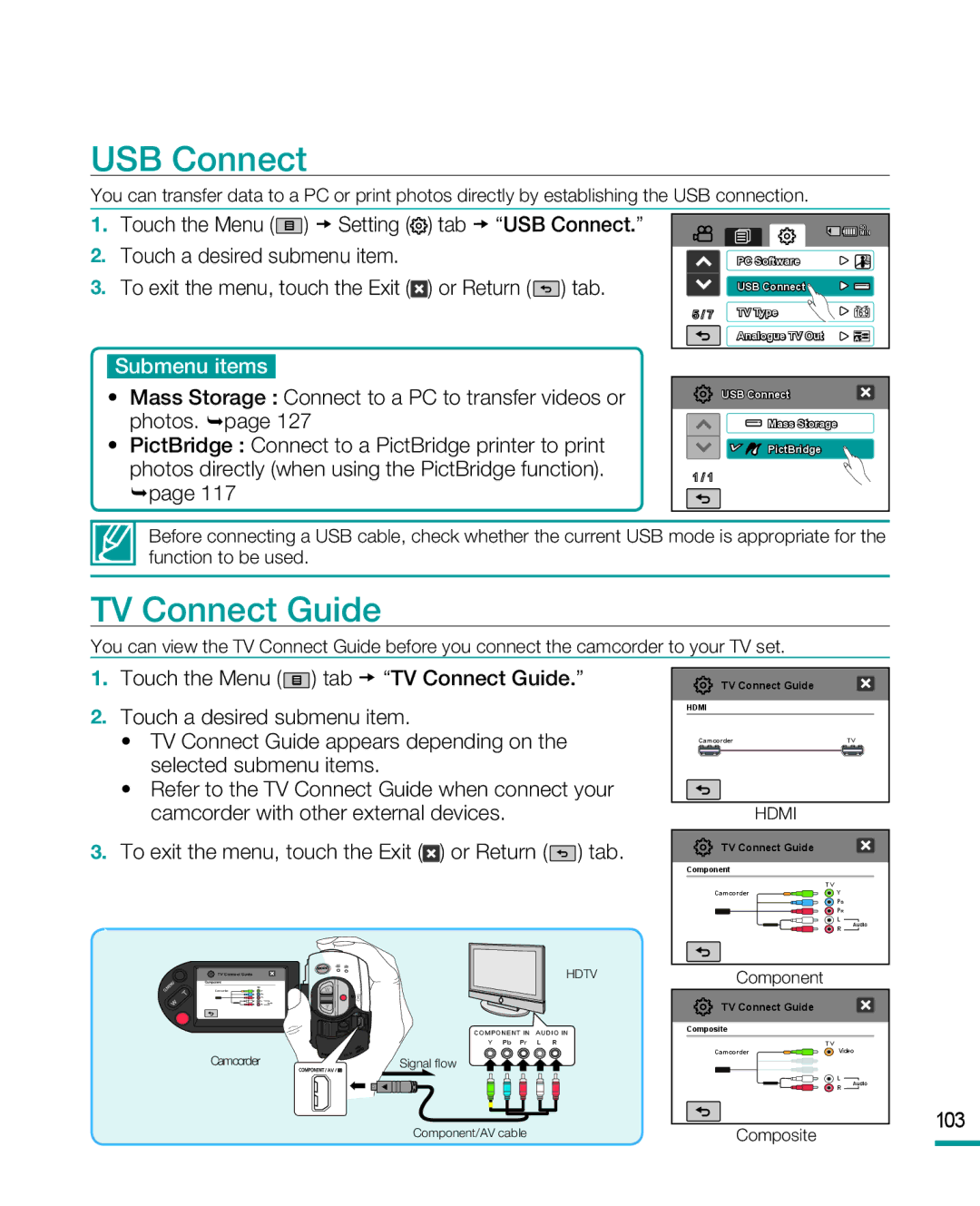 Samsung HMX-R10SP, HMX-R10BP user manual 103, PictBridge 