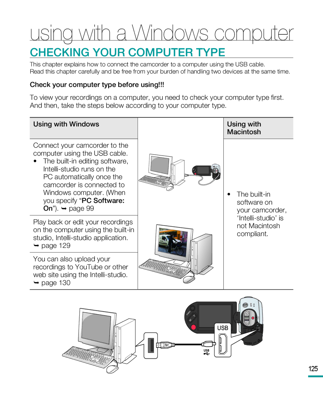 Samsung HMX-R10SP, HMX-R10BP user manual Checking Your Computer Type, 125 