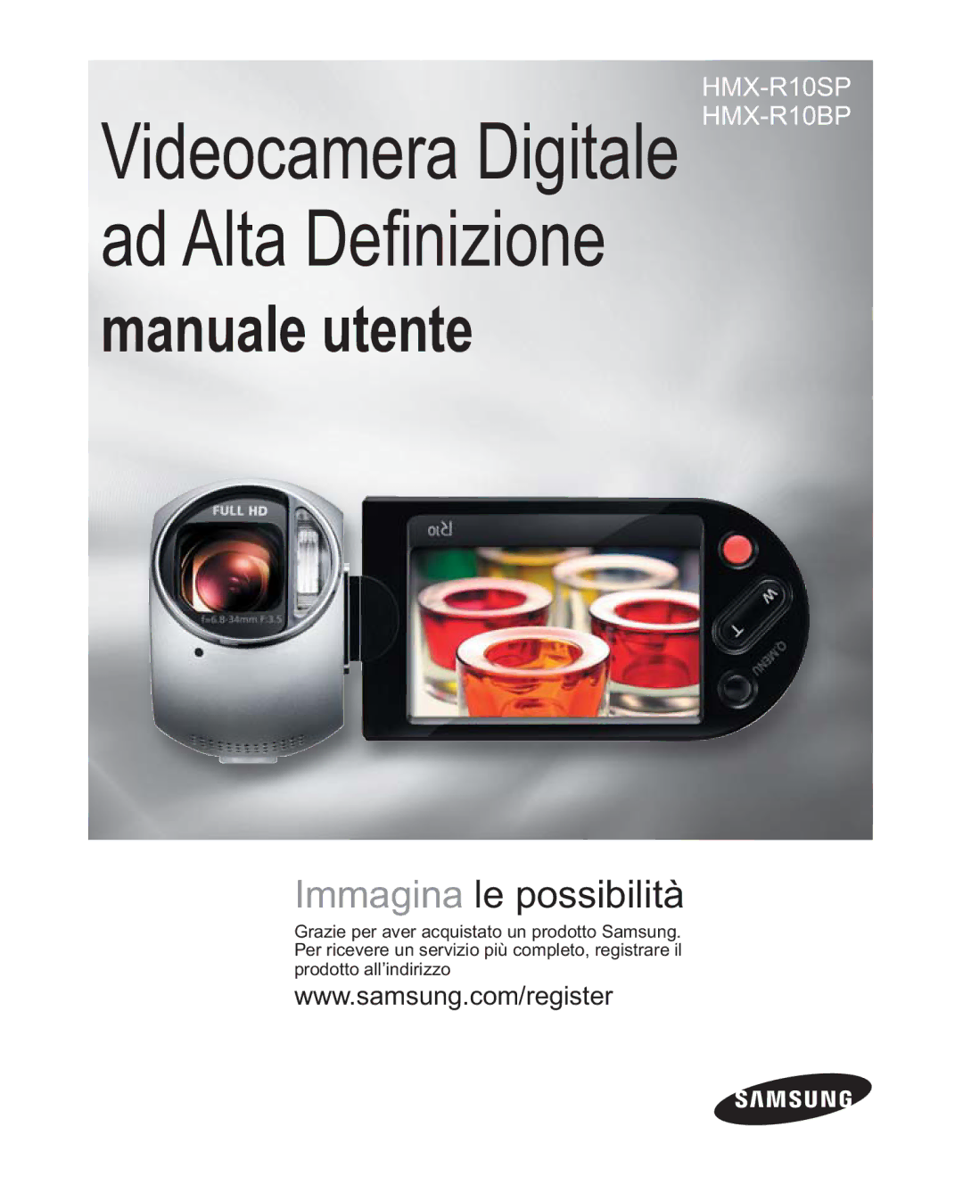 Samsung HMX-R10SP/EDC, HMX-R10BP/EDC manual Manuale utente 