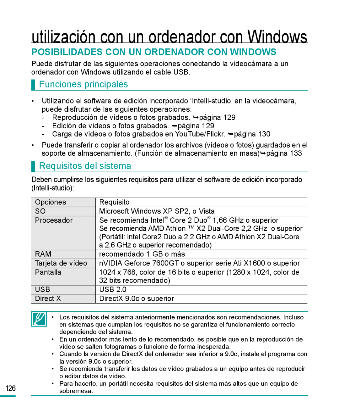 Samsung HMX-R10BP/EDC, HMX-R10SP/EDC manual Utilización con un ordenador con Windows 