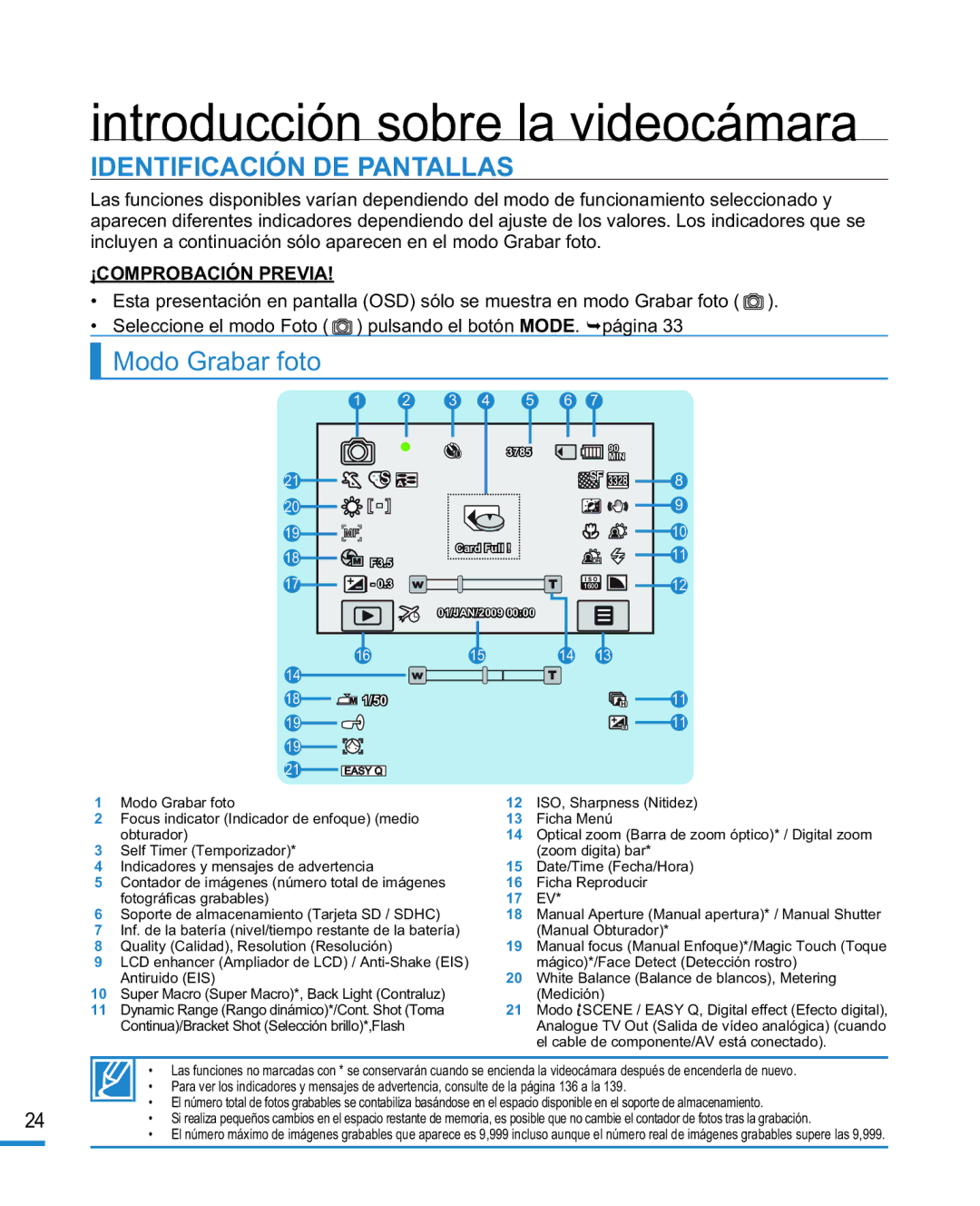 Samsung HMX-R10BP/EDC, HMX-R10SP/EDC manual Modo Grabar foto 