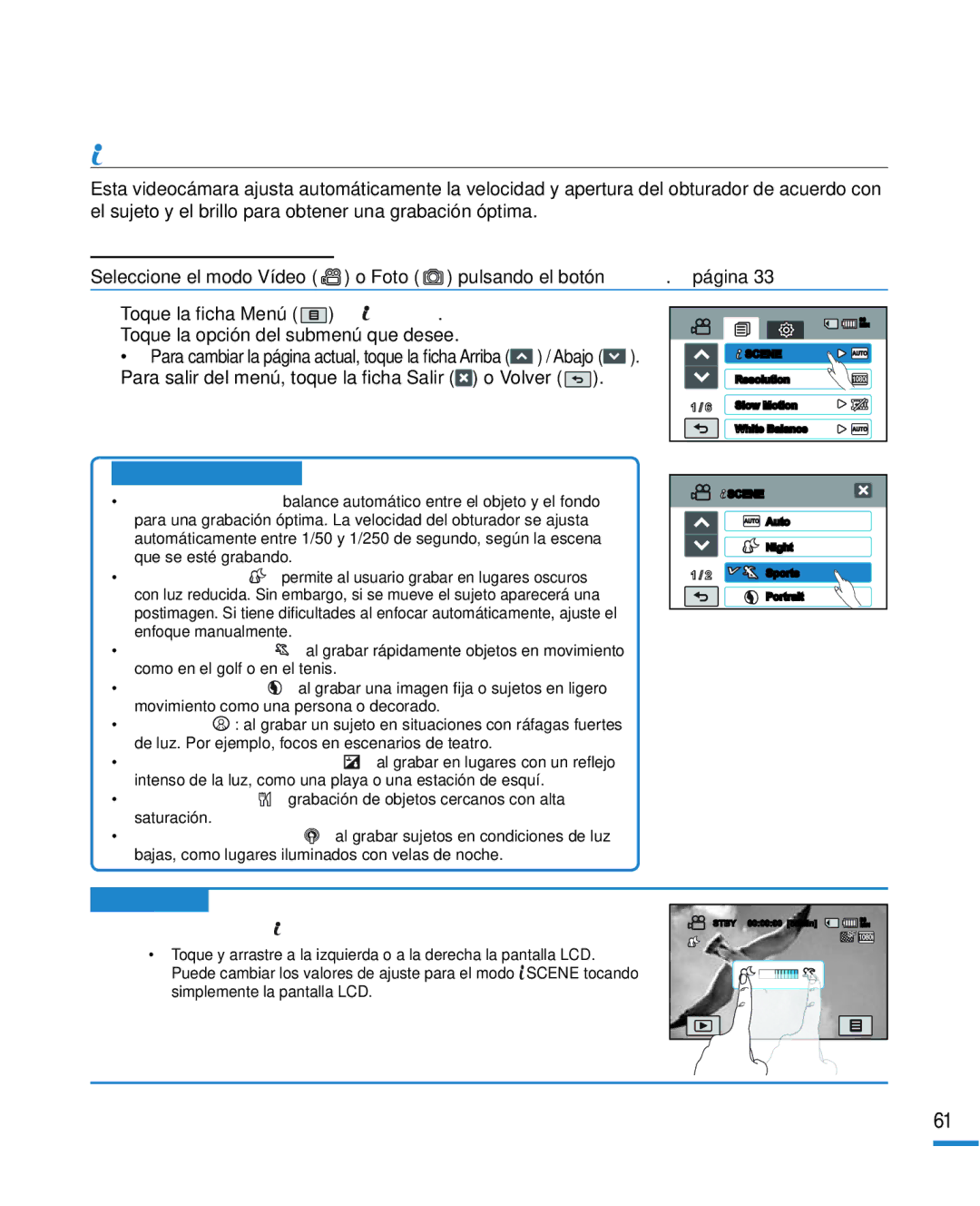 Samsung HMX-R10SP/EDC, HMX-R10BP/EDC manual Scene 