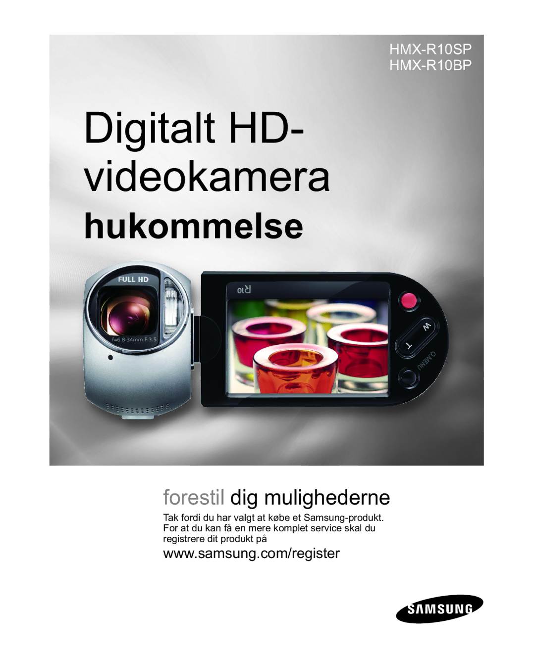 Samsung HMX-R10SP/EDC, HMX-R10BP/EDC manual Digitalt HD- videokamera 