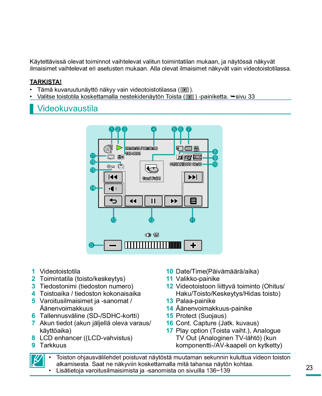 Samsung HMX-R10SP/EDC, HMX-R10BP/EDC manual Memory full 