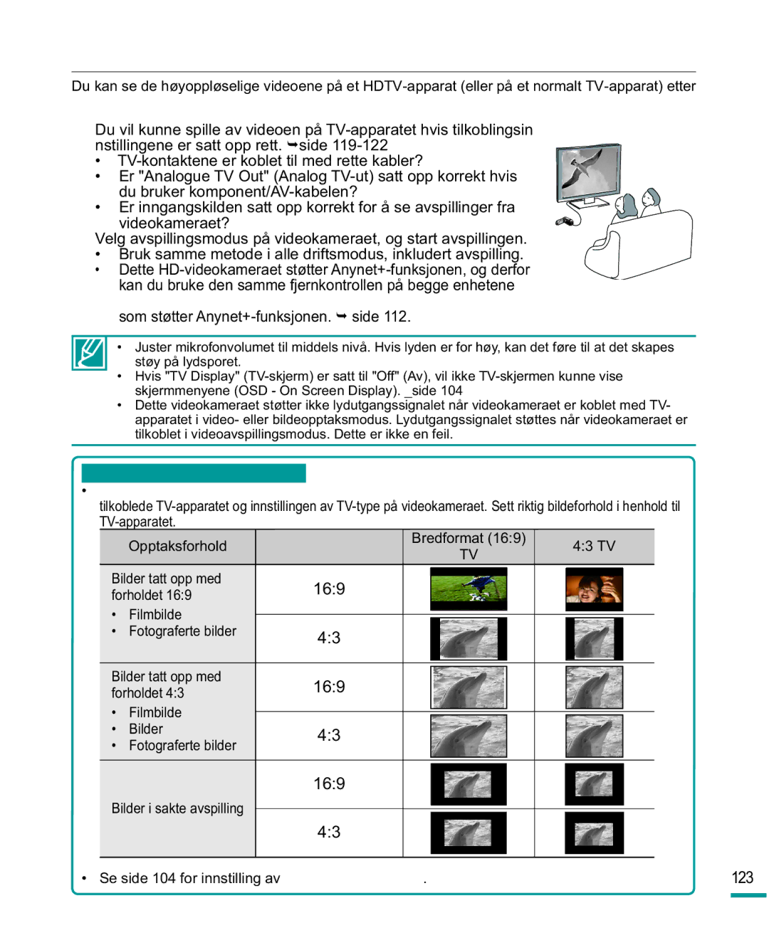 Samsung HMX-R10SP/EDC, HMX-R10BP/EDC manual SE Film PÅ TV-SKJERMEN, Avspilling på en TV-skjerm, 169, Rwrjud¿ 