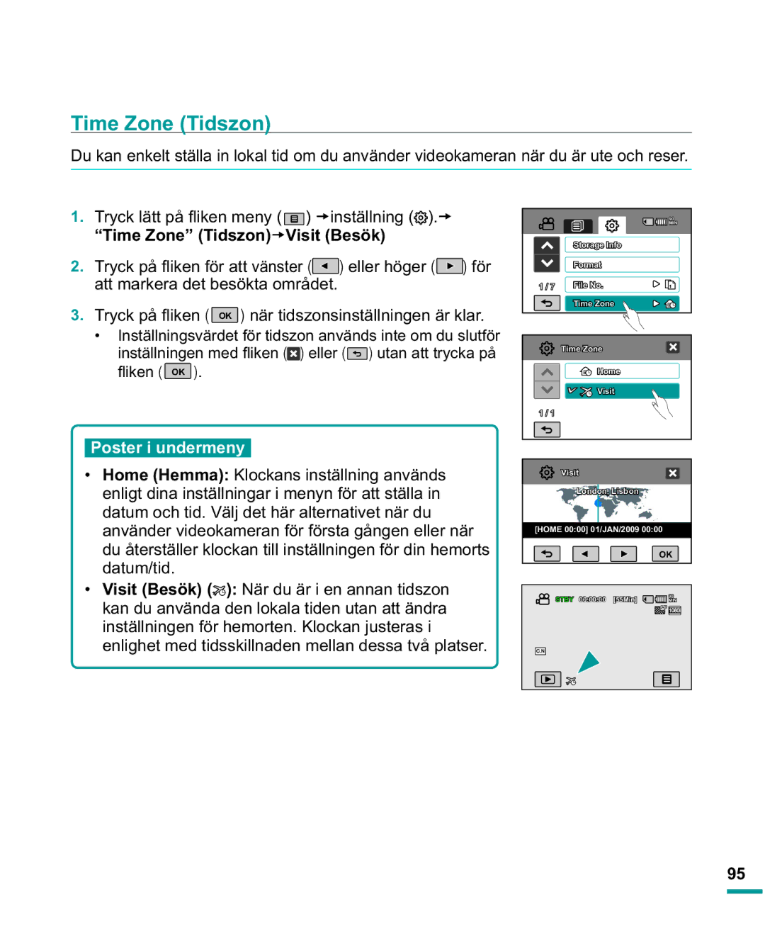 Samsung HMX-R10SP/EDC, HMX-R10BP/EDC manual 7LPH=RQH7LGVRQ, ³7LPH=RQH´7LGVRQt9LVLW%HVN 