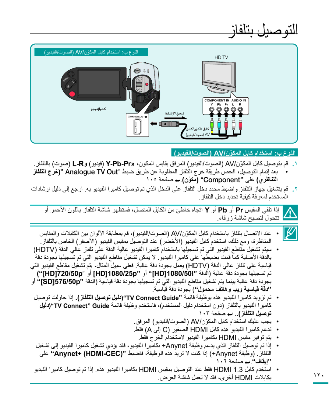 Samsung HMX-R10BP/MEA, HMX-R10SP/MEA, HMX-R10BP/AAW ˺˹˾ ΔΤϔλ .ϥϮϜϣ˷ ComponentϰϠϋϱήχΎϨΘϟ, ˺˹˼ΔΤϔλ .ίΎϔϠΘϟϞϴλϮΗ 