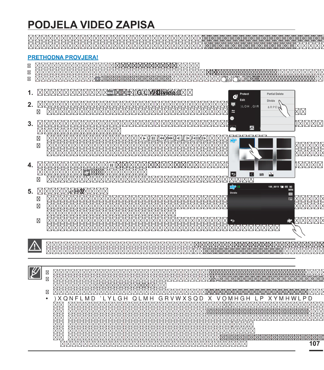 Samsung HMX-S15BP/EDC Podjela Video Zapisa, 2GDEUDQLYLGHRSULNDDQMHNDRSDXLUDQ, NrpelqludwlVGuxjlpYlghrDslvlpd 