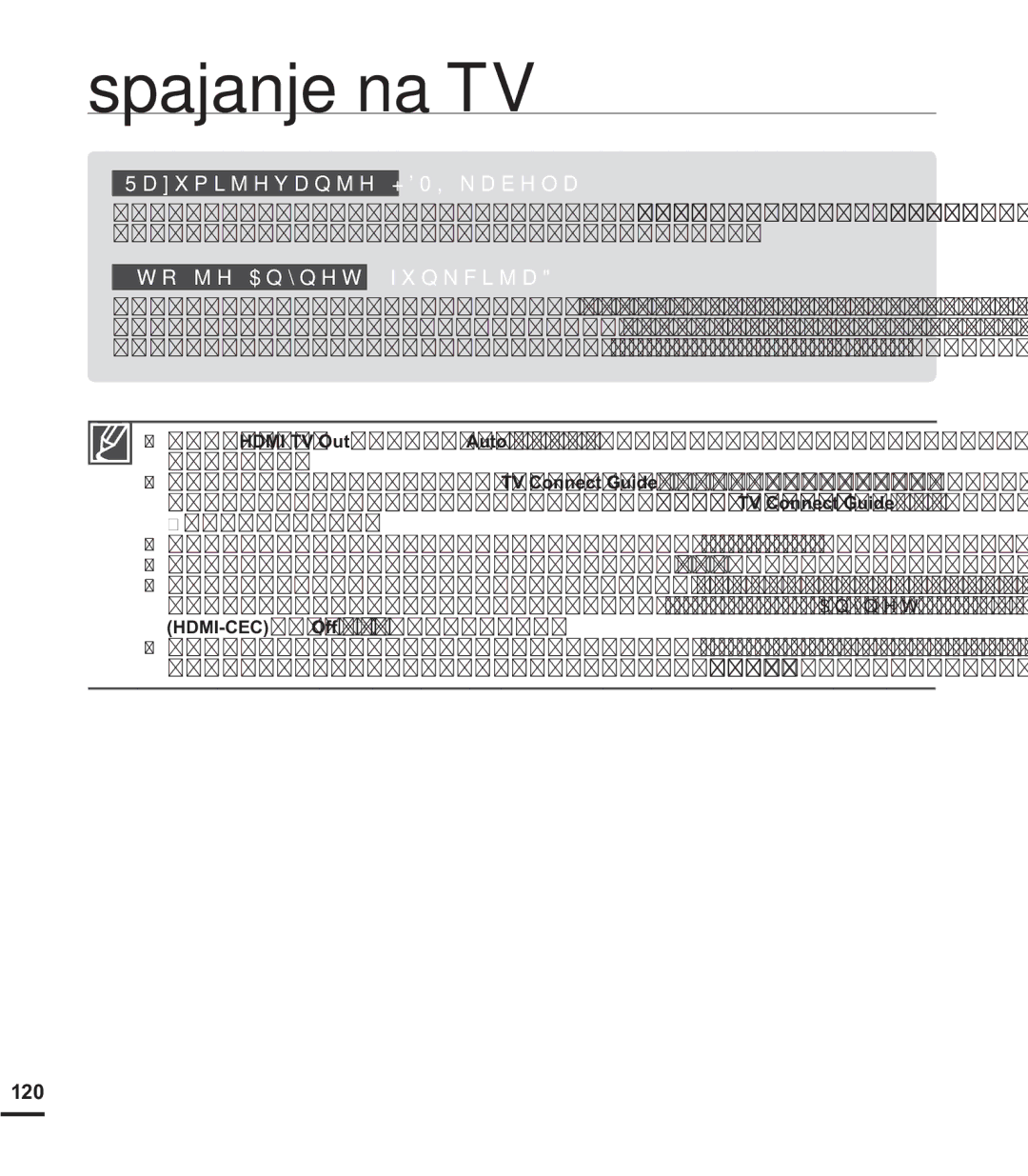 Samsung HMX-S15BP/EDC manual 5DXPLMHYDQMH+0,NDEHOD, ÂwrMh$Q\QhwIxqnflmd, 120, QhnrpsulpludqlkGljlwdoqlkSrgdwdnd 