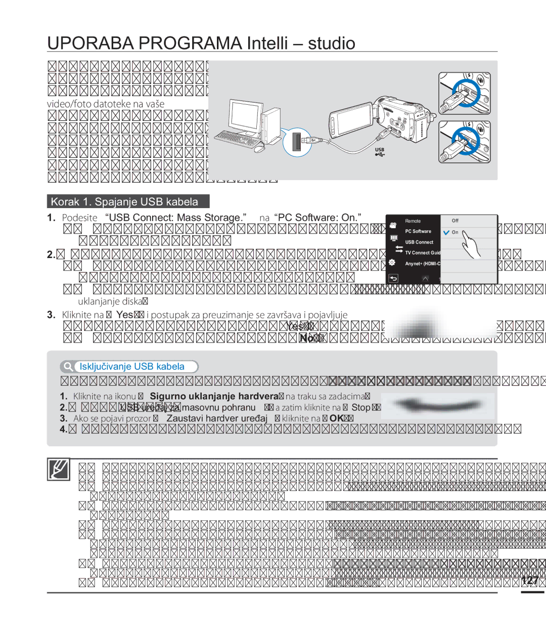 Samsung HMX-S15BP/EDC manual 8325$%$352*5$0$,QWHOOL±VWXGLR, 3RPRüXXJUDÿHQRJSURJUDPD QWHOOLVWXGLRQDYDãHP, 127 