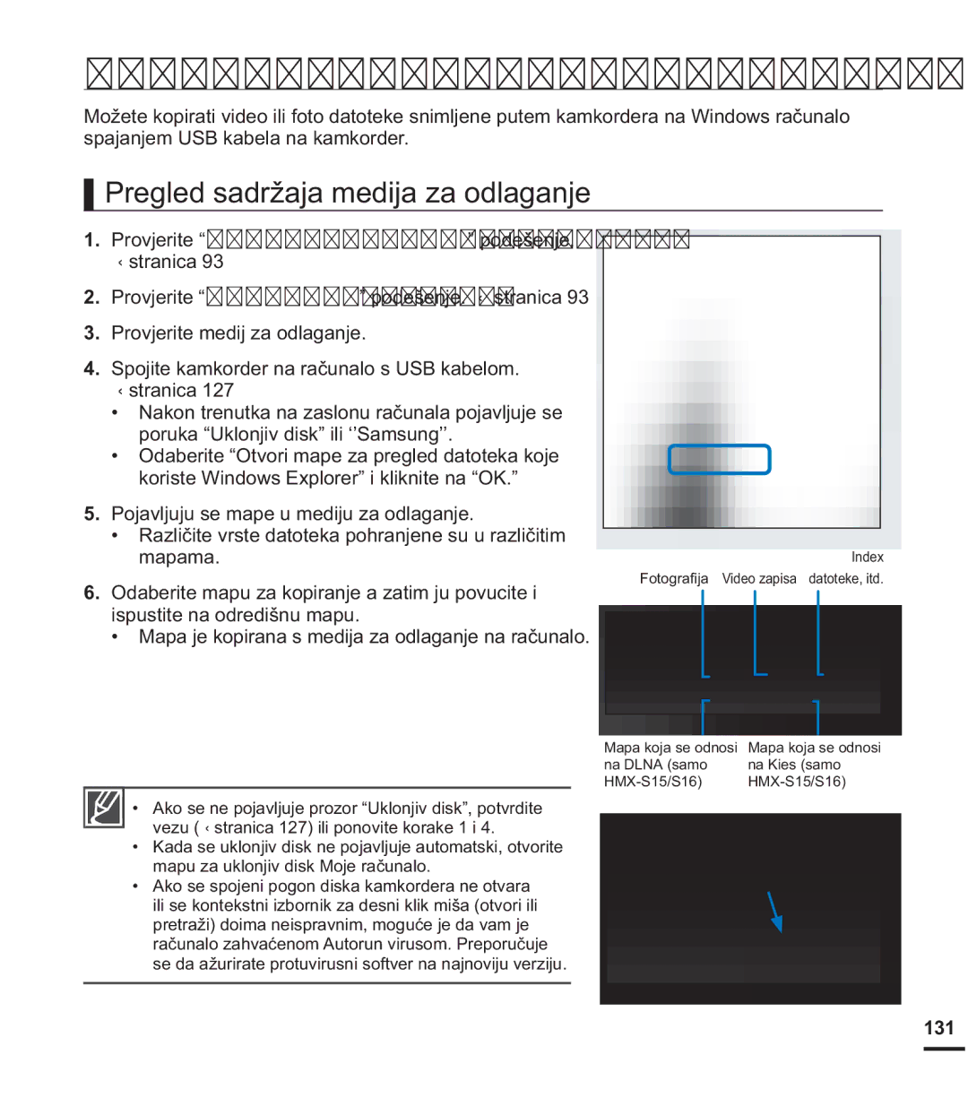 Samsung HMX-S15BP/EDC manual 83275%$8./21-,92*85Ĉ$-$=$32+5$18, 3UHJOHGVDGUåDMDPHGLMDDRGODJDQMH, 131 