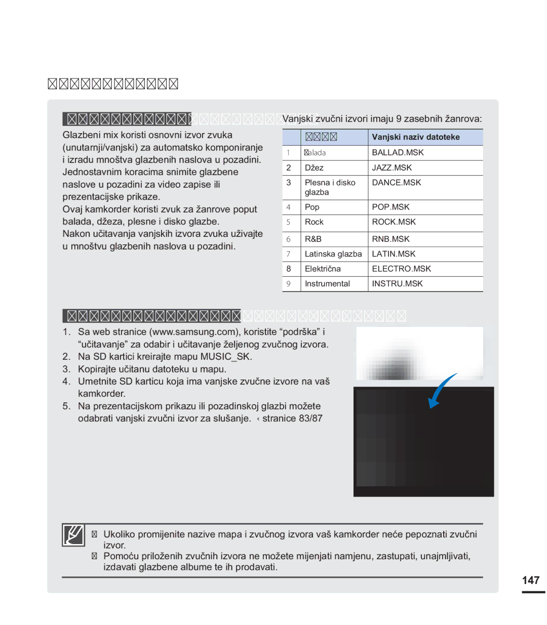 Samsung HMX-S15BP/EDC manual OdehqlPl, 8SRUDEDYDQMVNLKYXþQLKLYRUD, 147 