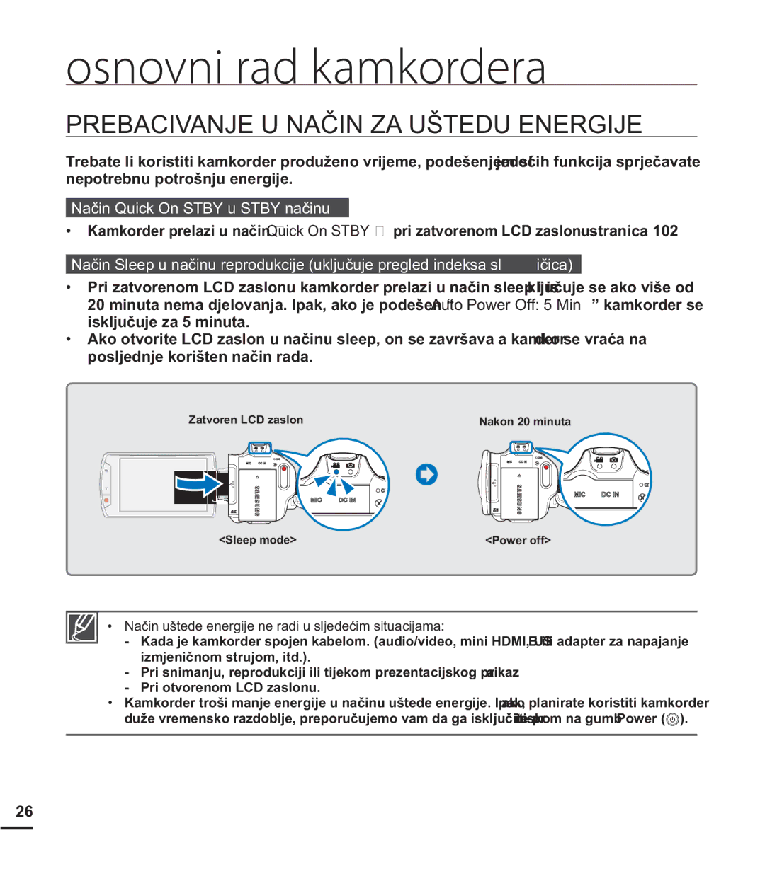 Samsung HMX-S15BP/EDC manual 35%$&,9$1-81$ý,1=$8â7815, QHSRWUHEQXSRWURãQMXHQHUJLMH, 1DþLQ4XLFN2Q67%X67%QDþLQX 