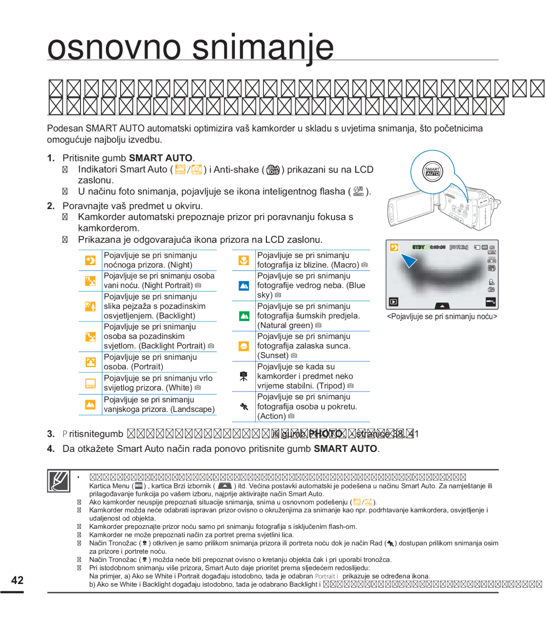 Samsung HMX-S15BP/EDC manual 61,0$1-6/$.2û20=$32ý71,. 3$07$1$8720$76.,1$ý,1, 3ULWLVQLWHJXPESMART AUTO 