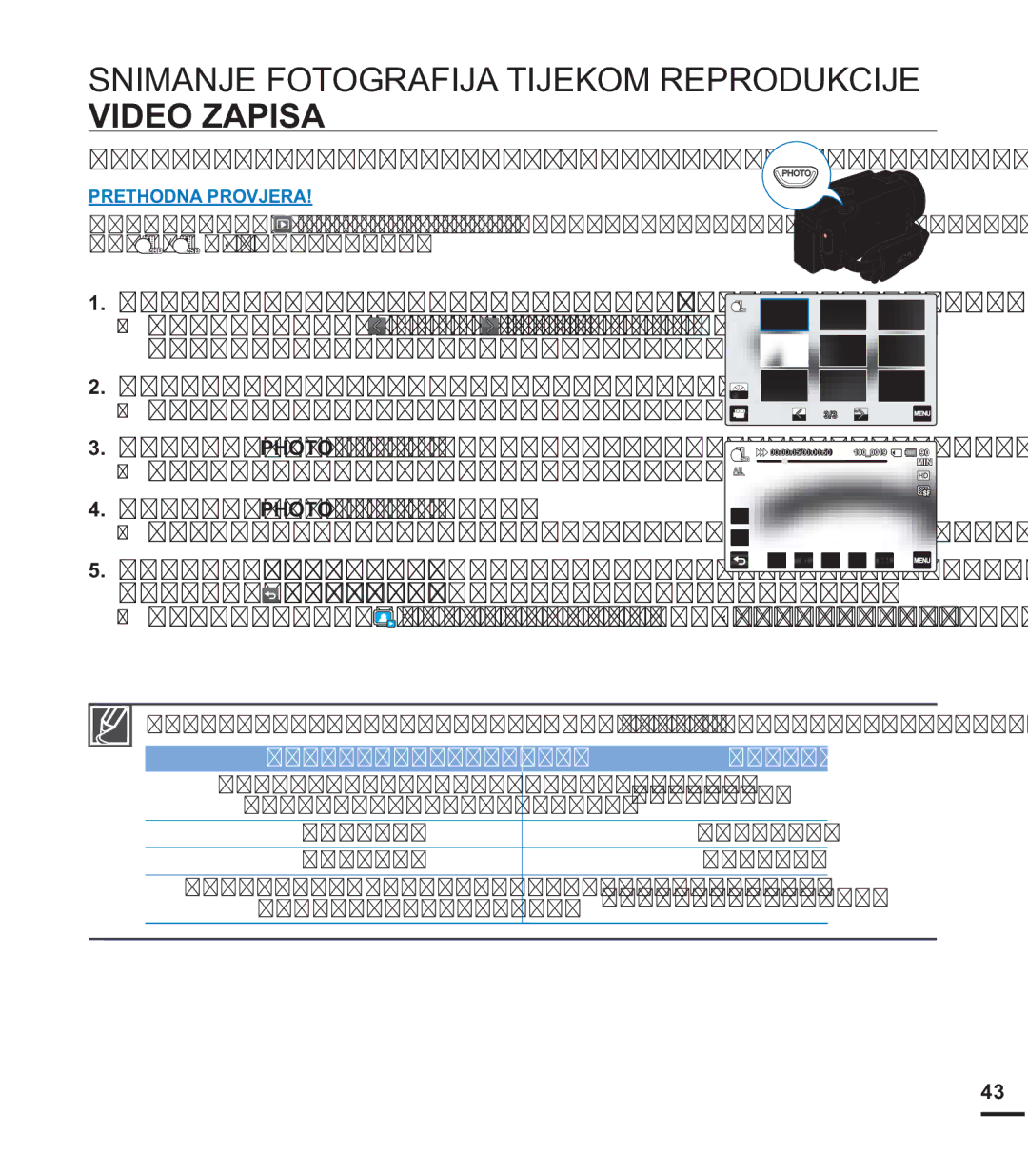 Samsung HMX-S15BP/EDC manual 61,0$1-272*5$,-$7,-.2053528.&,-, Video Zapisa, 5HSURGXFLUDQMHRGDEUDQLYLGHR 