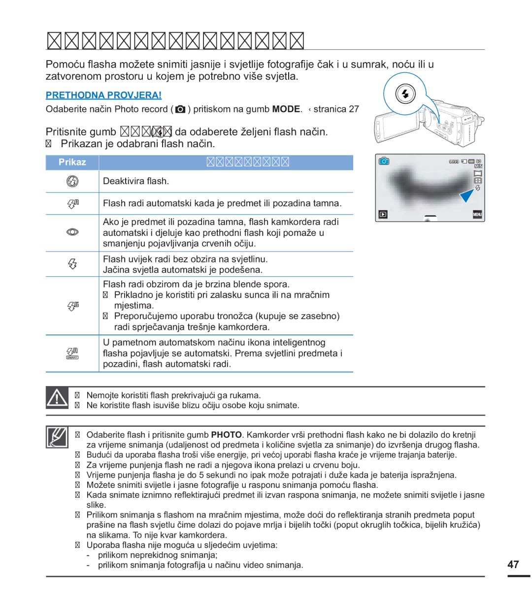 Samsung HMX-S15BP/EDC manual 83275%$/$6+$, DWYRUHQRPSURVWRUXXNRMHPMHSRWUHEQRYLãHVYMHWOD 