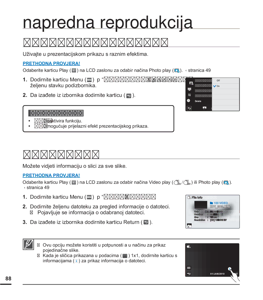 Samsung HMX-S15BP/EDC 6OLGH6KRZIIHFW, Loh,Qir, 8åLYDMWHXSUHHQWDFLMVNRPSULNDXVUDQLPHIHNWLPD, SRMHGLQDþQHVOLNH 