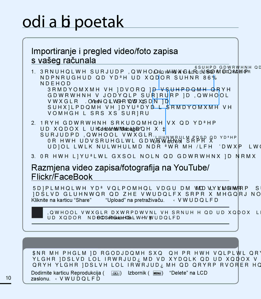 Samsung HMX-T10BP/EDC manual Importiranje i pregled video/foto zapisa s vašeg računala, Zaslonu. stranica 