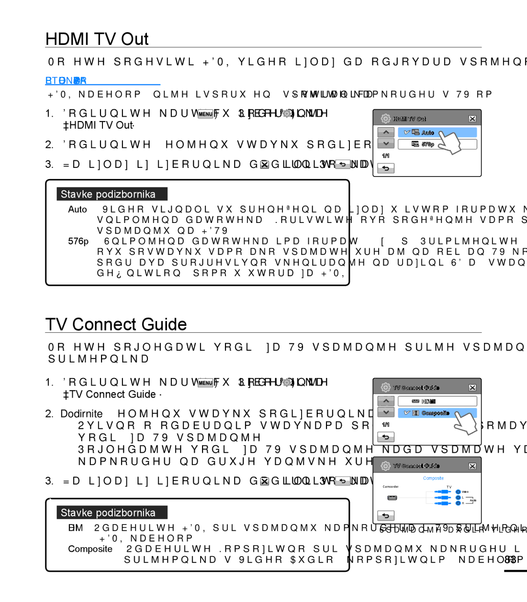 Samsung HMX-T10BP/EDC manual Hdmi TV Out, TV Connect Guide 